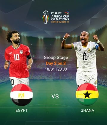 مشاهدة مباراة مصر وغانا كاملة كأس الأمم الإفريقية 2023 ROUND 2